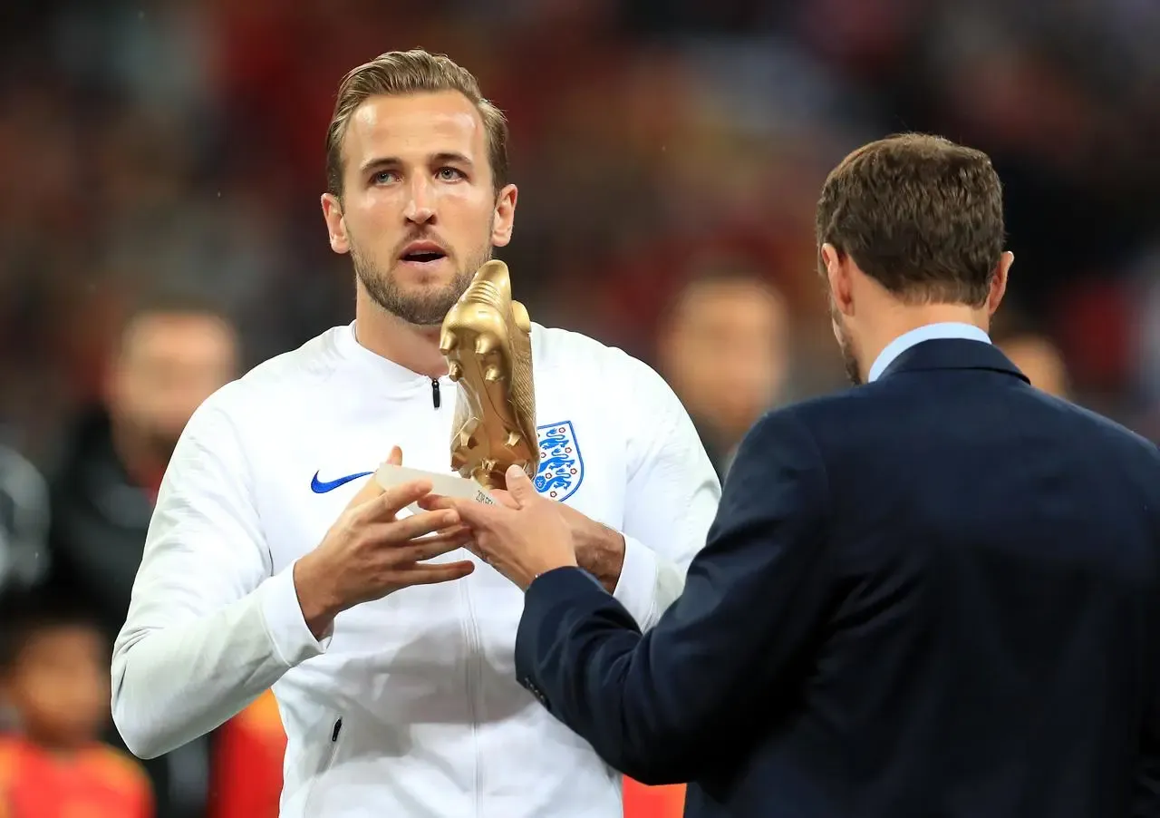 Harry Kane with the 2018 World Cup Golden Boot