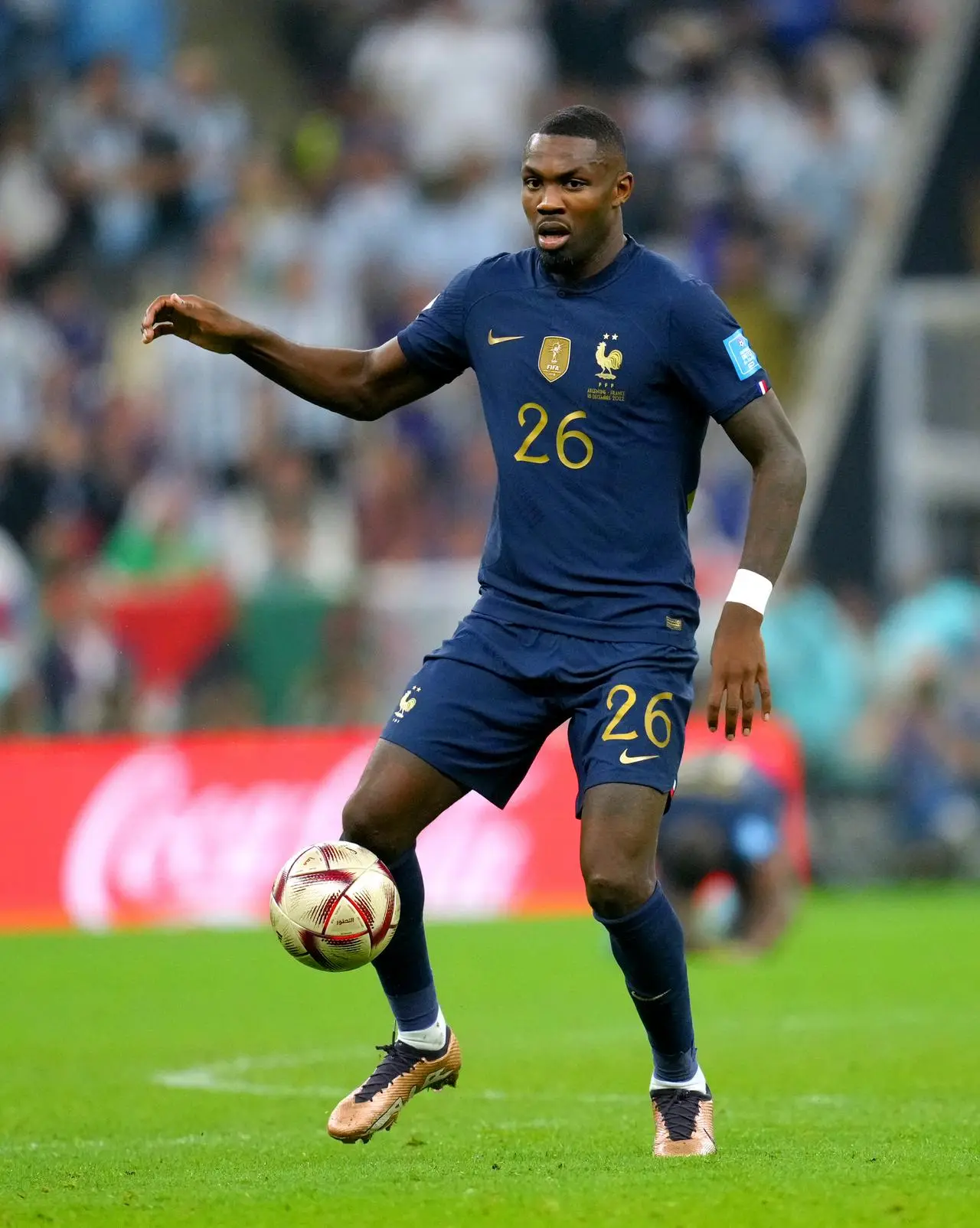 France’s Marcus Thuram during the FIFA World Cup final at Lusail Stadium, Qatar