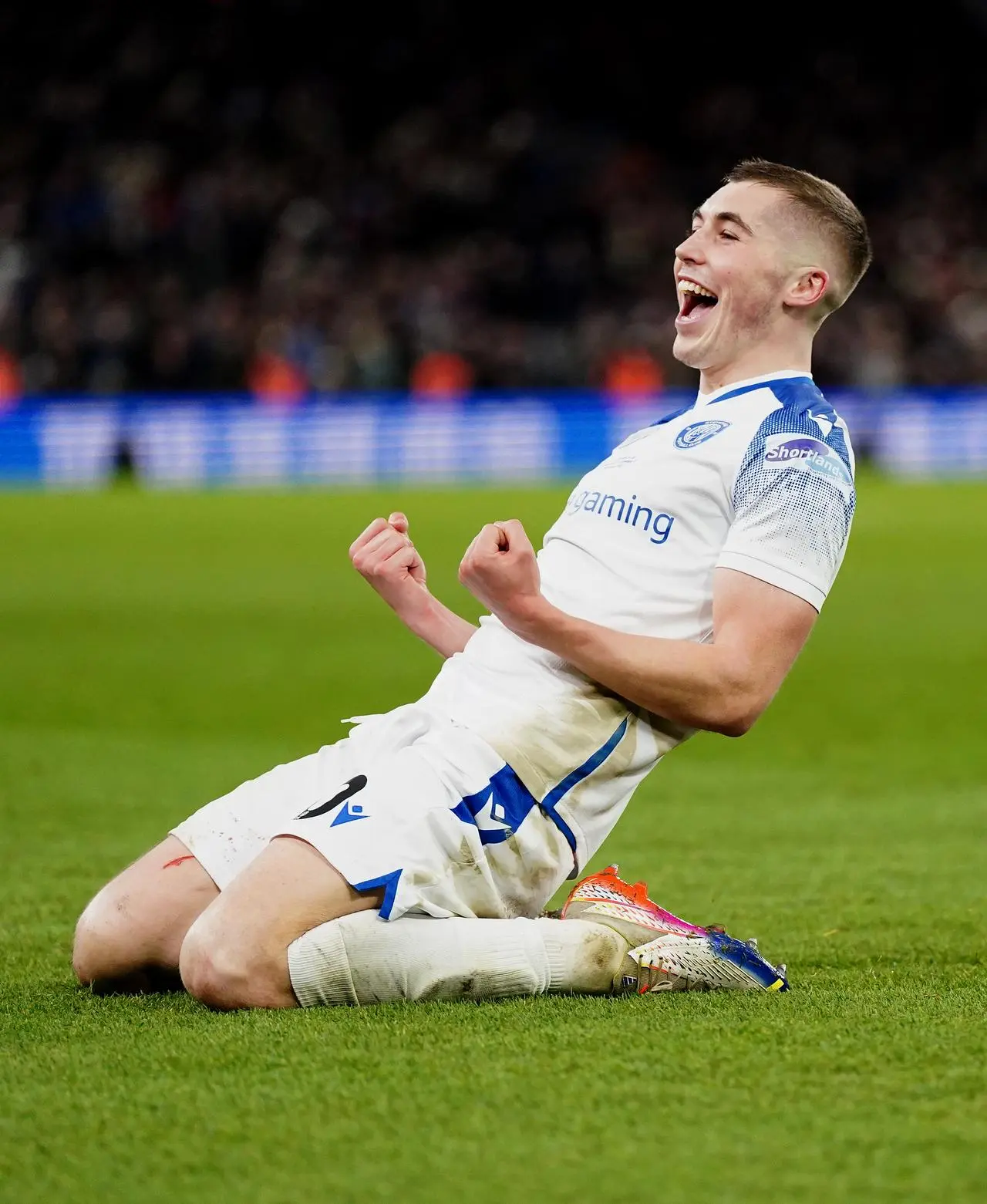 Dean Campbell celebrates the winner