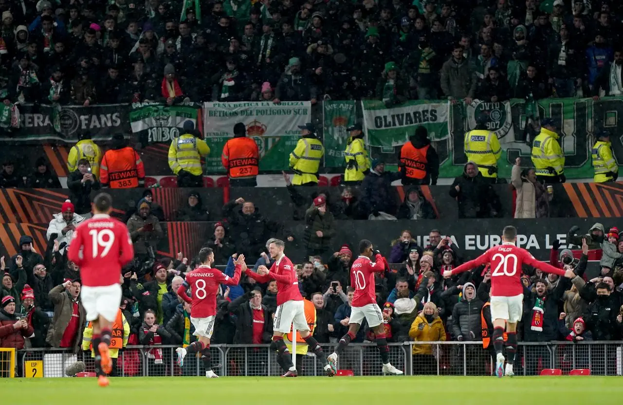 Manchester United celebrate