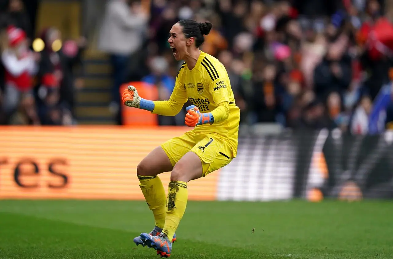 Manuela Zinsberger will remain at Arsenal until at least the end of next season (John Walton/PA)
