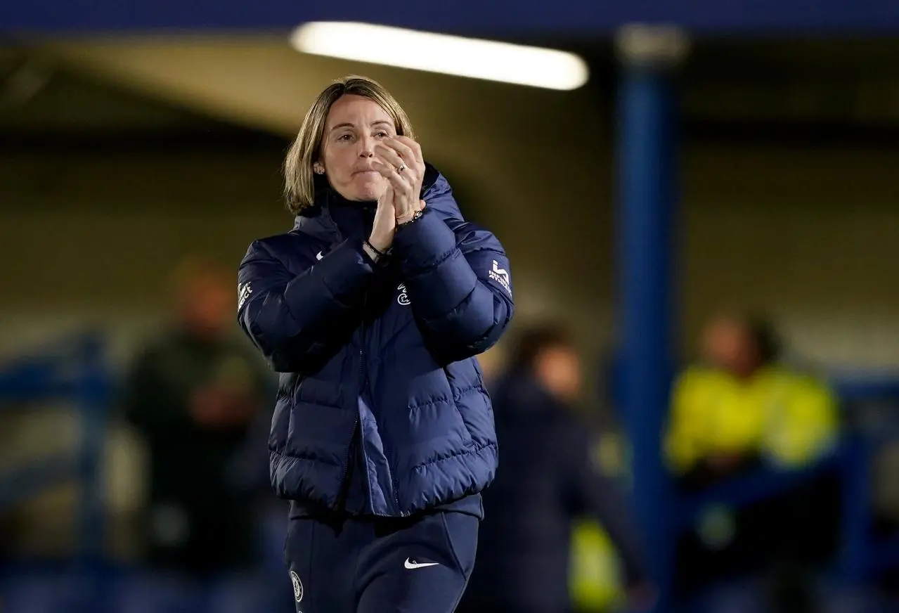Chelsea manager Sonia Bompastor applauds the fans (Ben Whitely/PA)