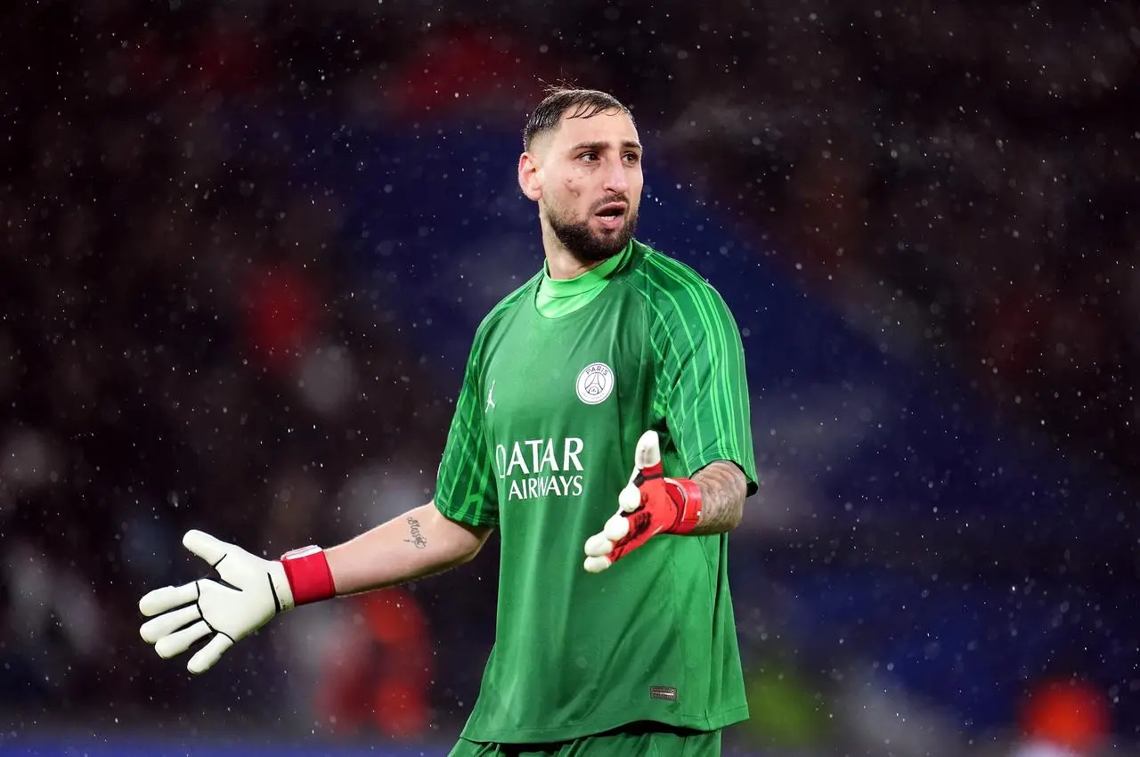 Paris Saint Germain goalkeeper Gianluigi Donnarumma during a UEFA Champions League match