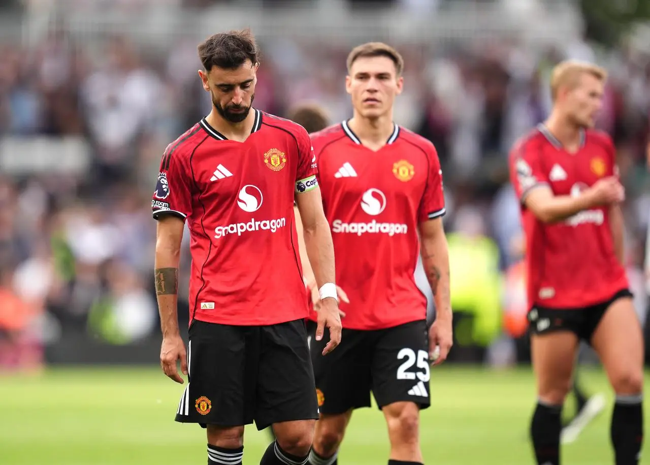 Bruno Fernandes looks dejected