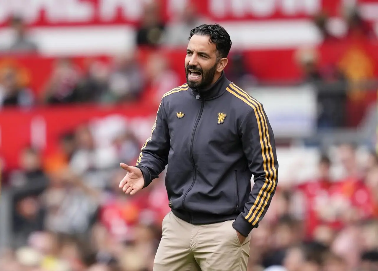 Manchester United manager Ruben Amorim during a pre-season friendly match at Old Trafford