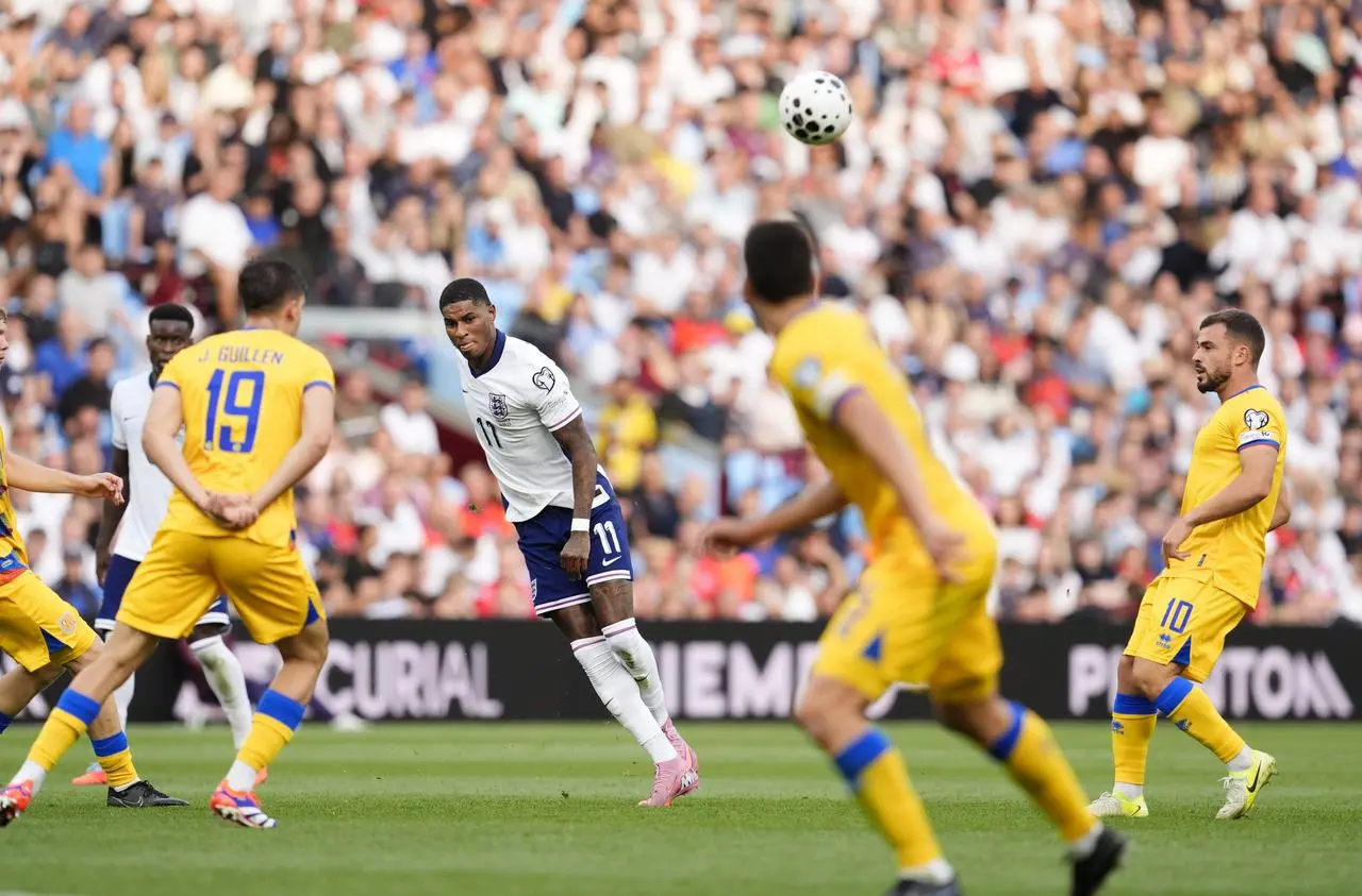 Marcus Rashford in action against Andorra