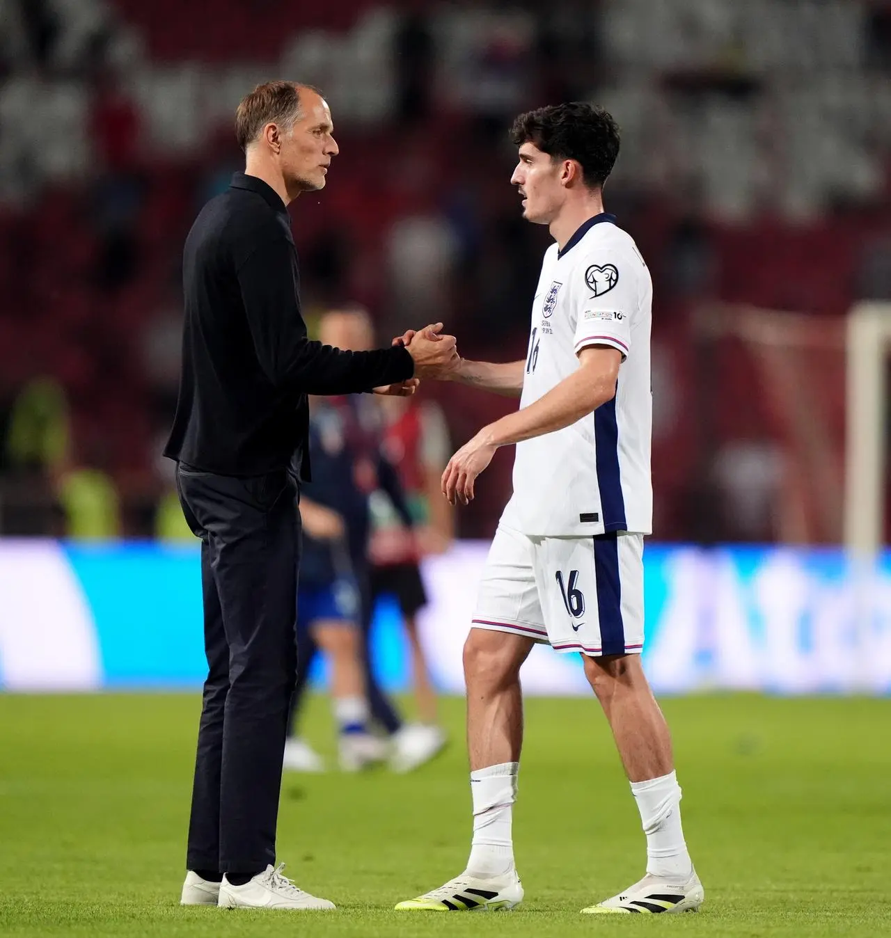 Thomas Tuchel with Tino Livramento