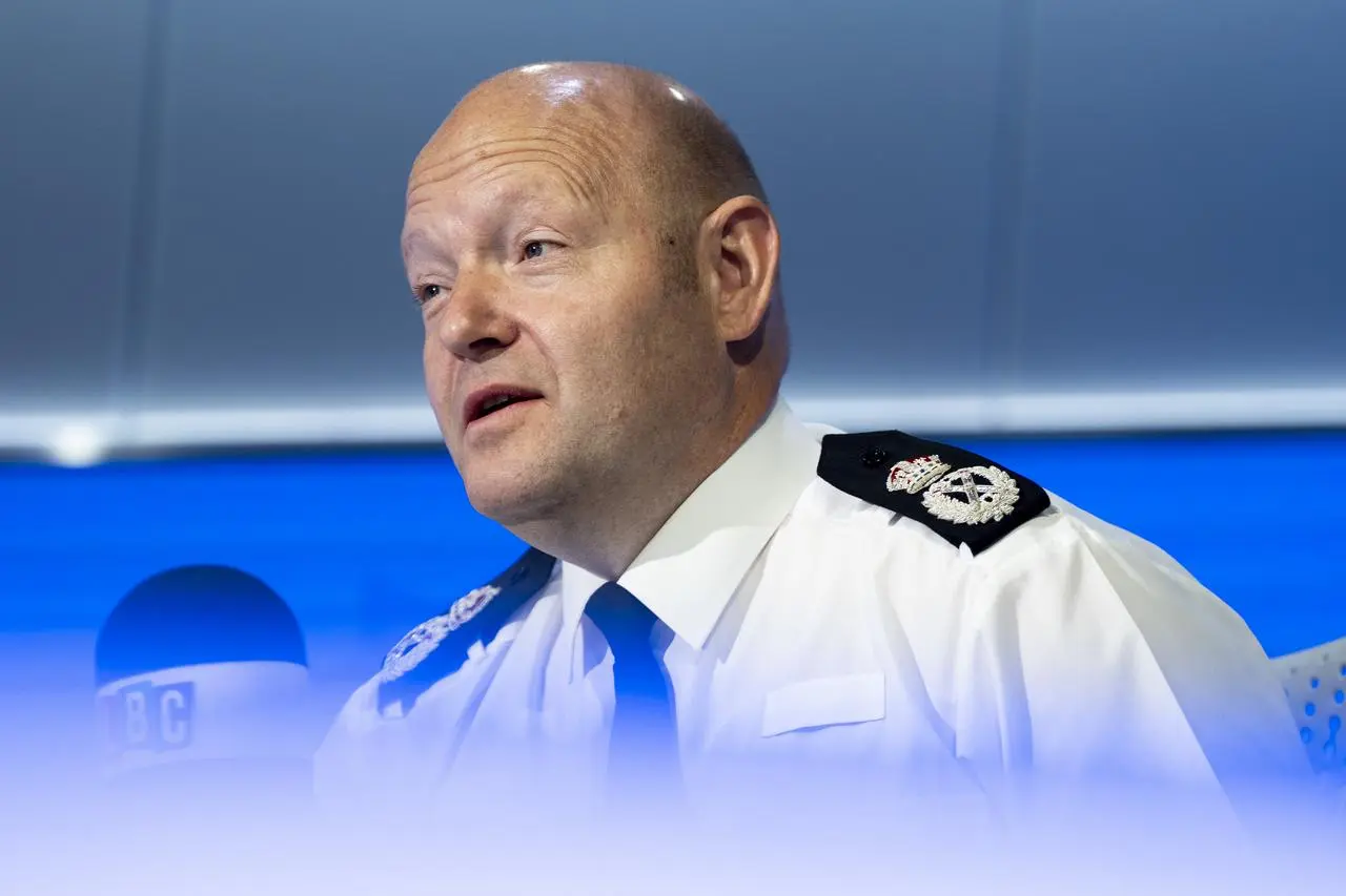Chief constable of West Midlands Police Craig Guildford takes part in a phone-in on LBC Radio,