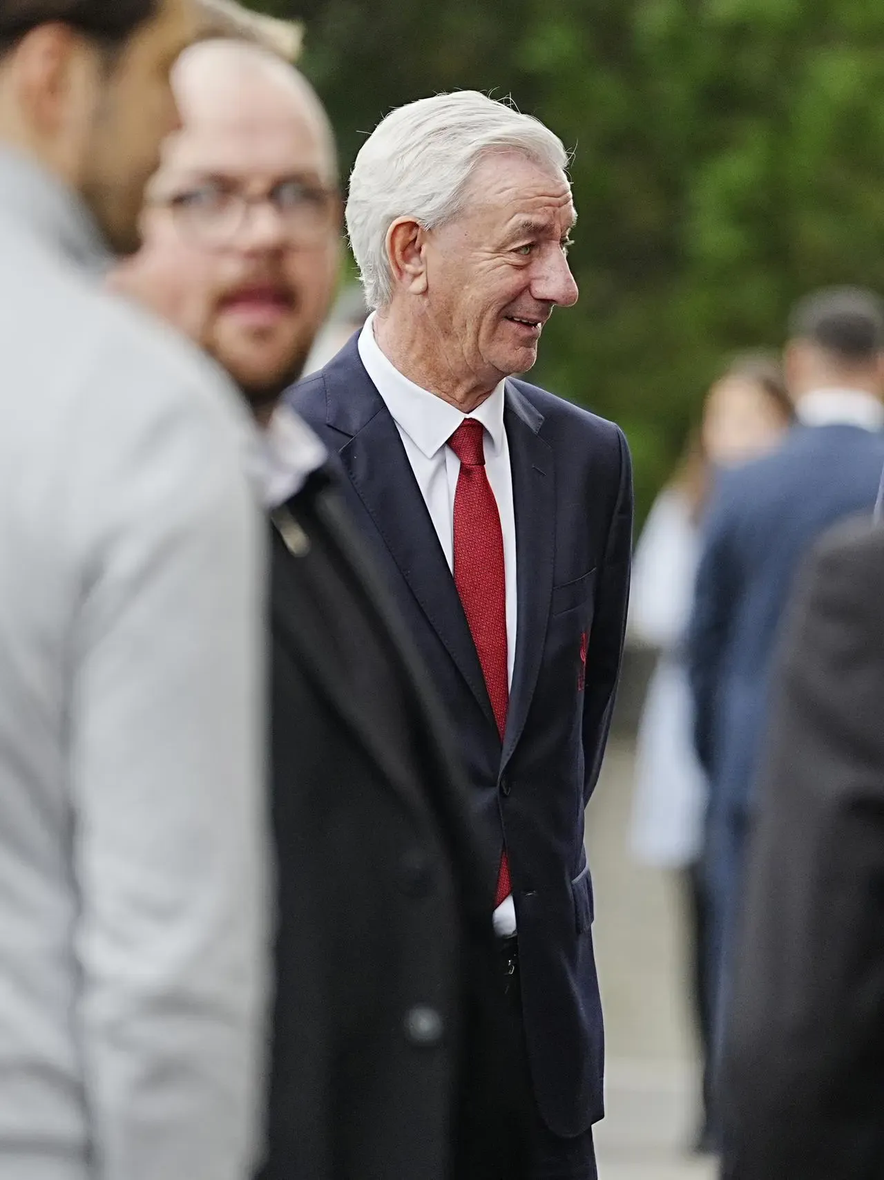 Ian Rush arriving at the memorial service