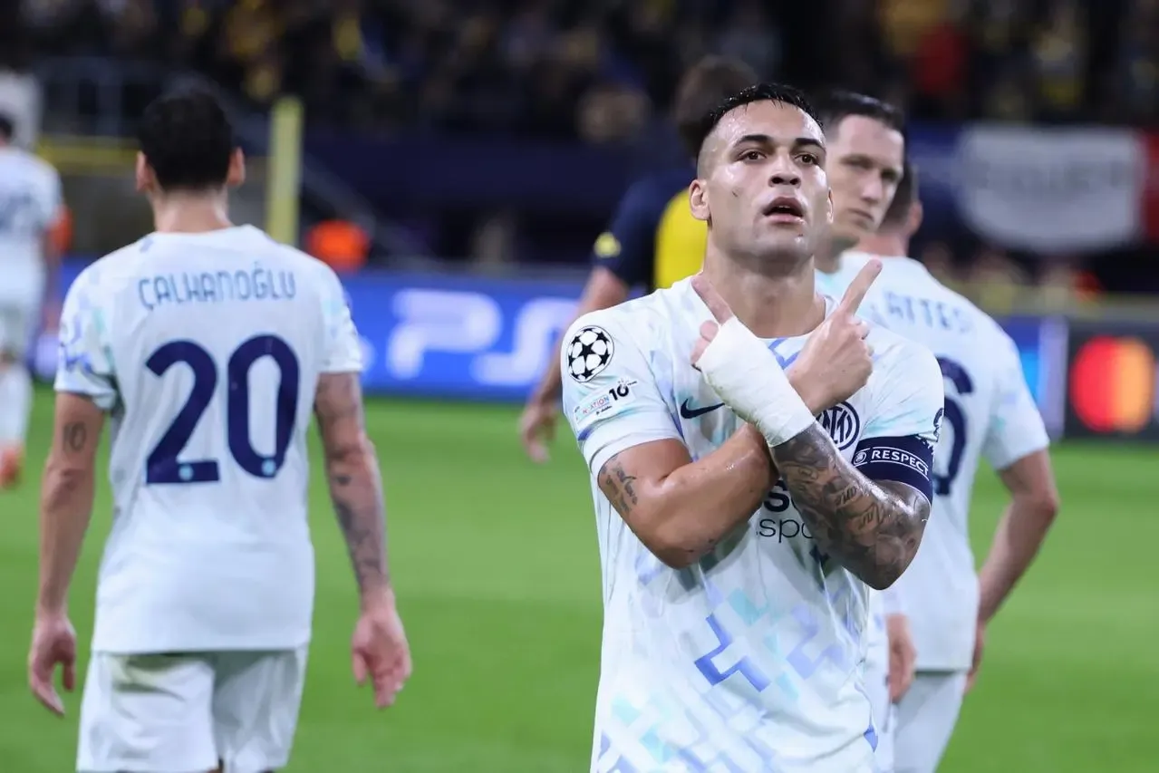Lautaro Martinez celebrates