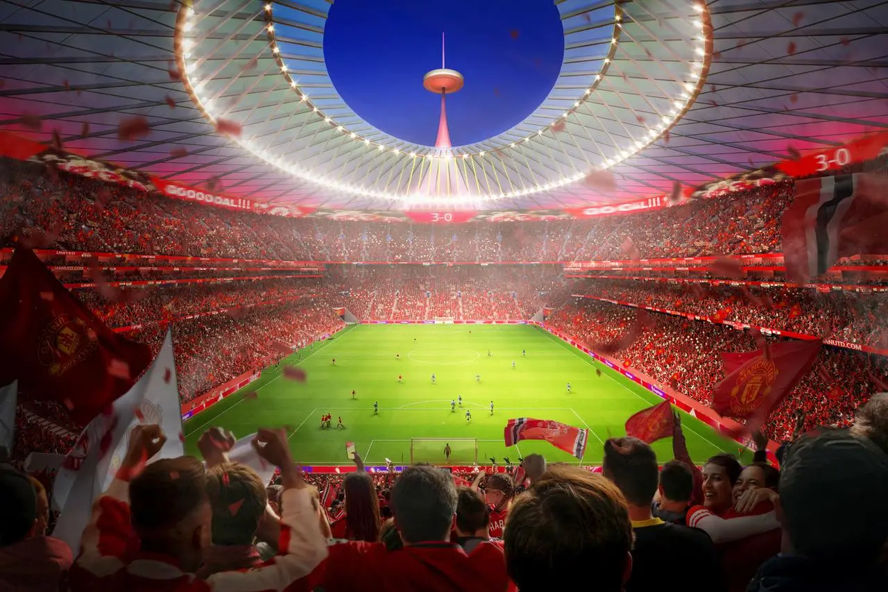 Conceptual image of interior of Manchester United's proposed new stadium