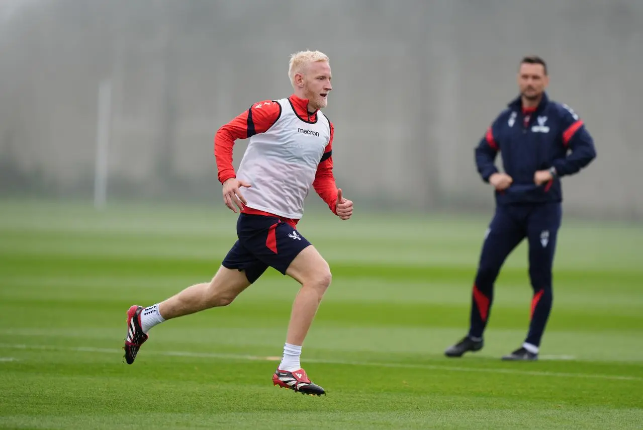 Crystal Palace’s Will Hughes during a training session
