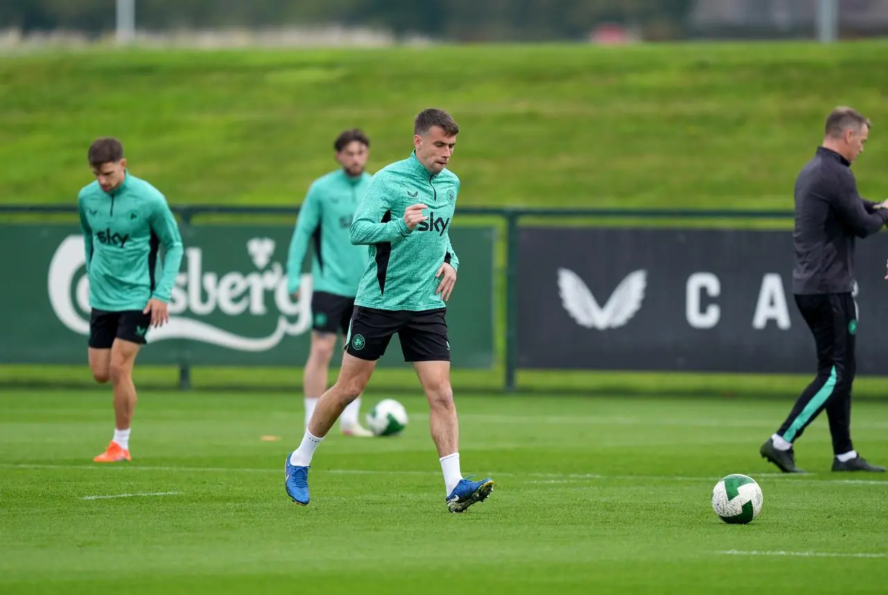 Republic of Ireland’s Seamus Coleman during a training session at the Football Association of Ireland National Training Centre on Monday