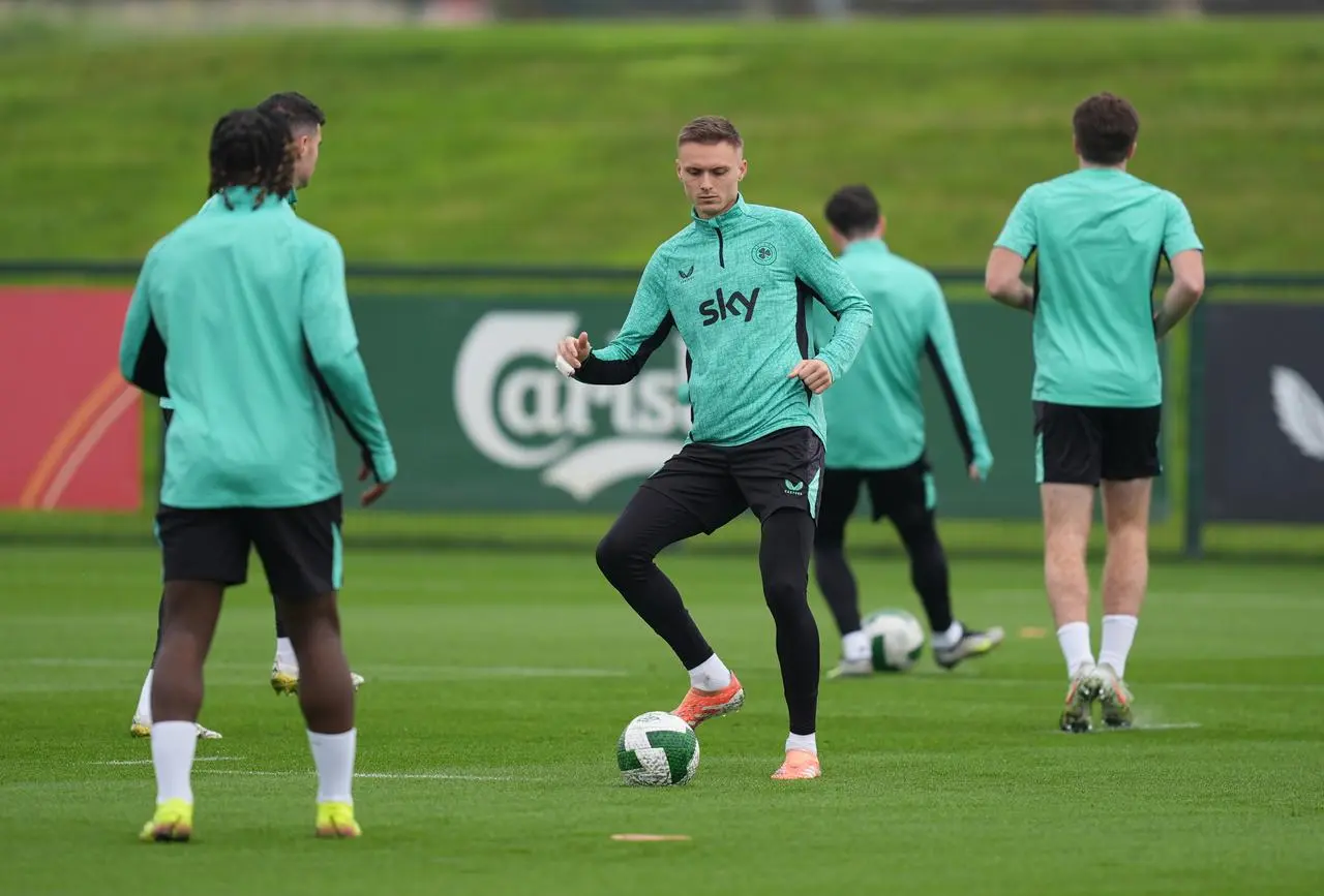Republic of Ireland’s Will Smallbone during a training session at the Football Association of Ireland National Training Centre on Monday
