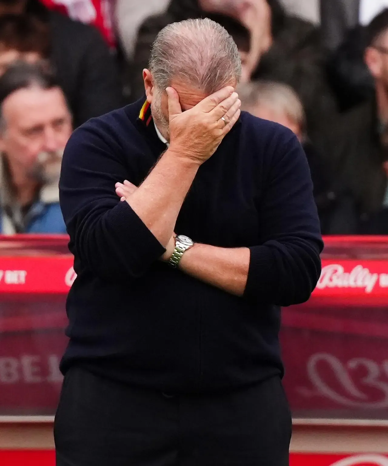 Nottingham Forest head coach Ange Postecoglou during the Premier League match against Chelsea