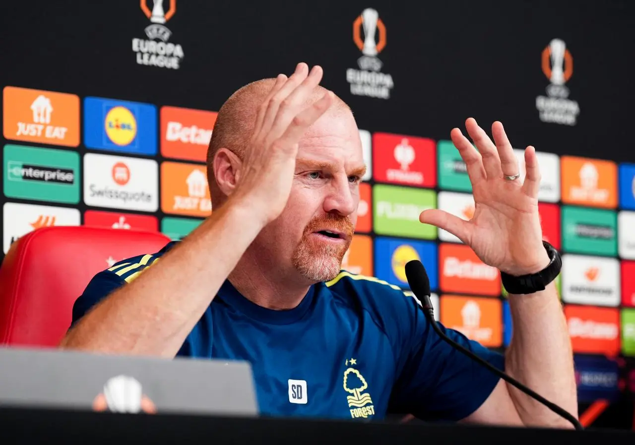 Nottingham Forest manager Sean Dyche during a press conference at the City Ground