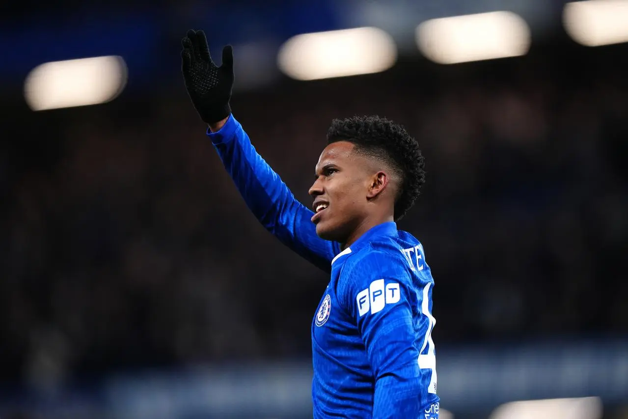 Chelsea’s Estevao celebrates scoring