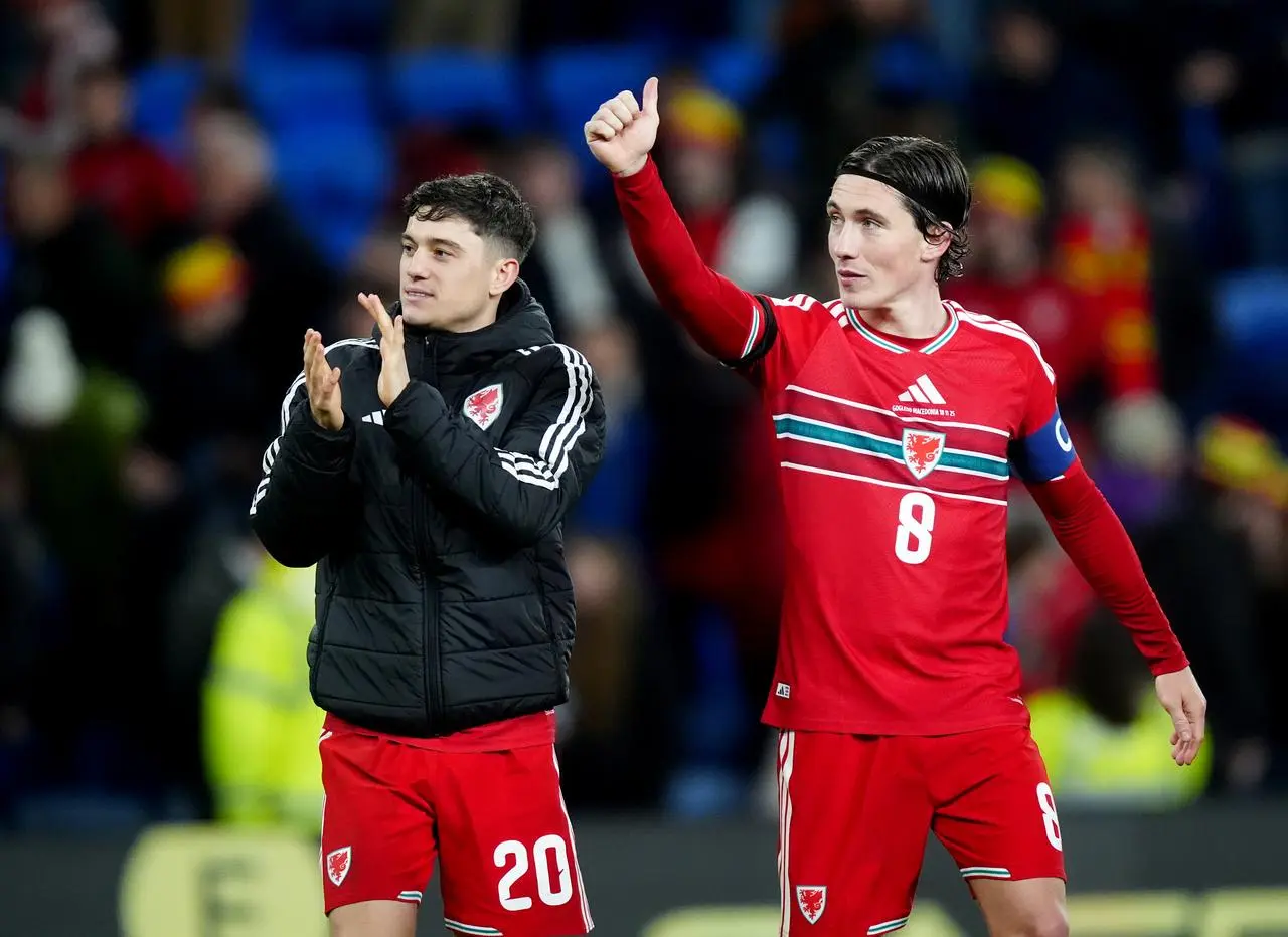 Wales players celebrate