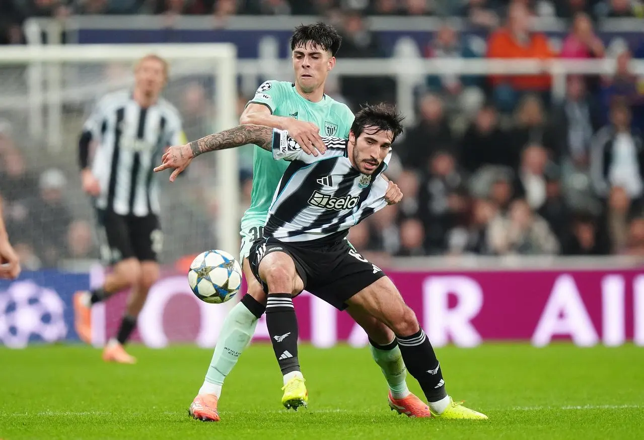Sandro Tonali in action for Newcastle