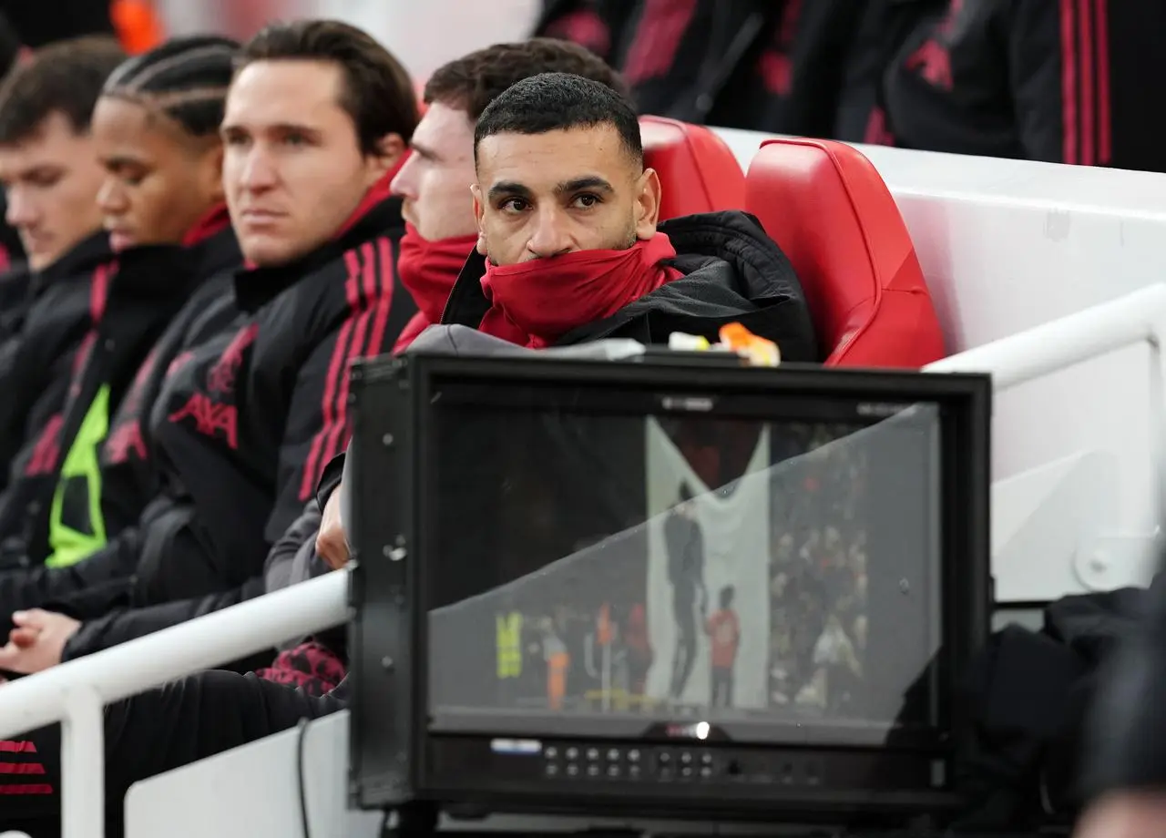 Salah started on the bench before coming on