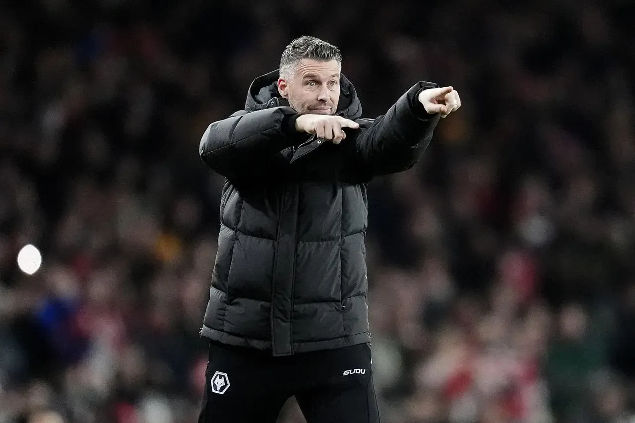 Wolves manager Rob Edwards gestures on the touchline