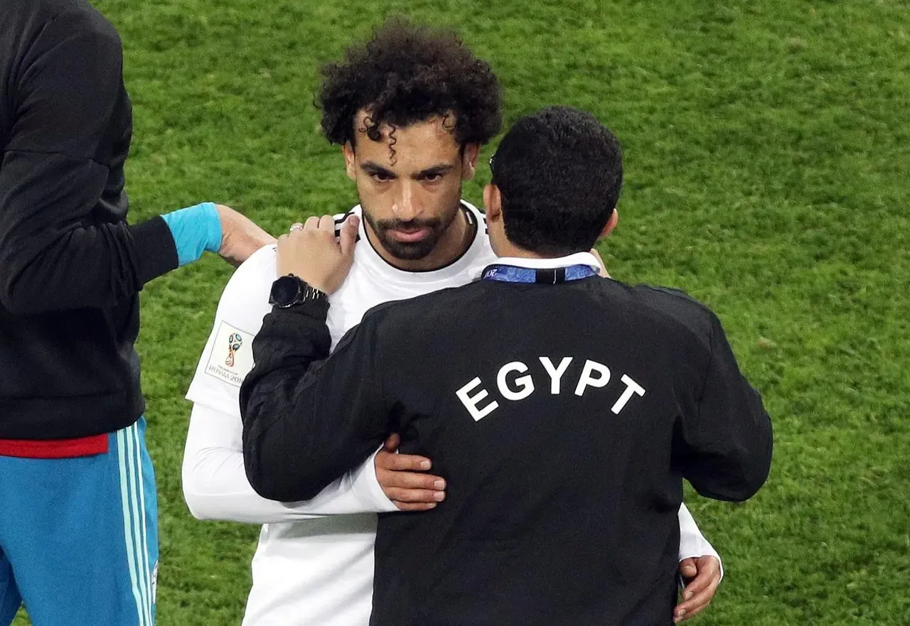 Mohamed Salah in action for Egypt