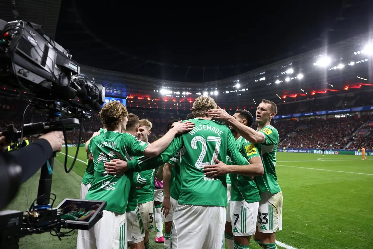 Newcastle players celebrate