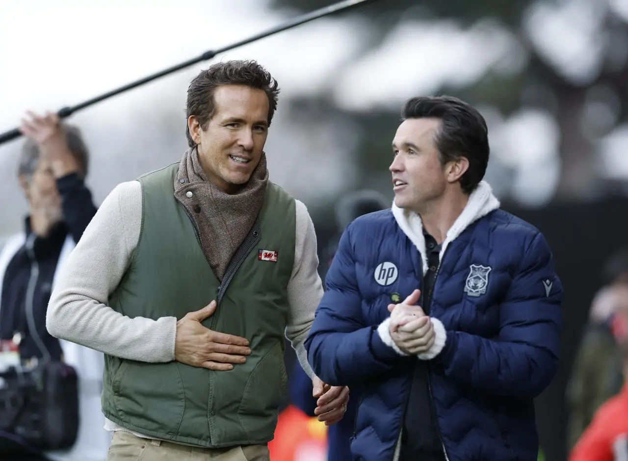 Wrexham co-owners Ryan Reynolds (left) and Rob Mac