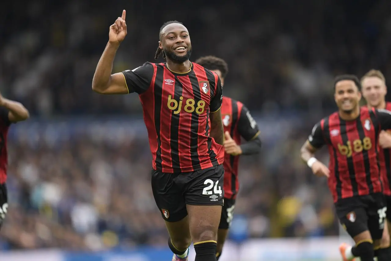 Bournemouth’s Antoine Semenyo celebrates a goal
