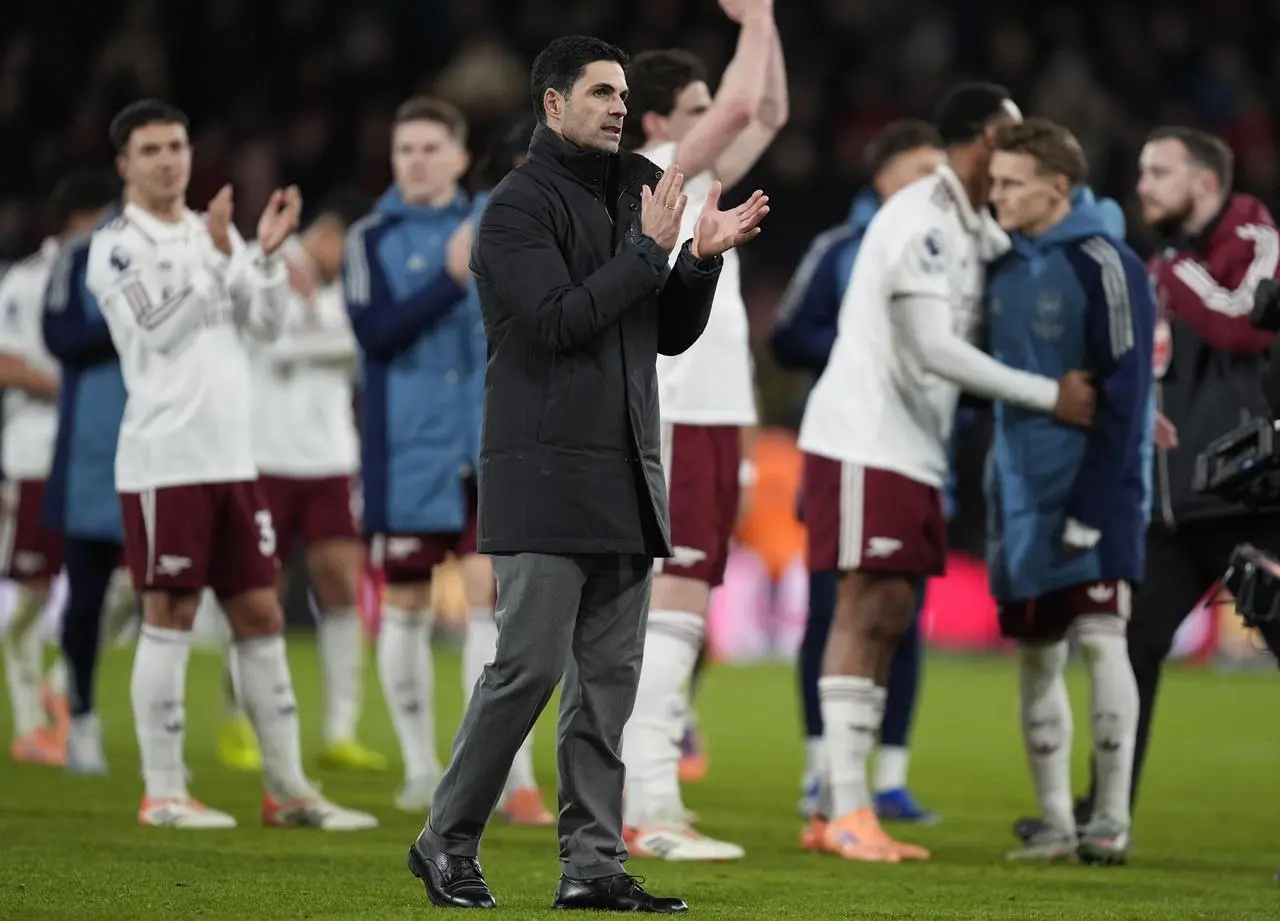 Mikel Arteta celebrates Arsenal's win over Bournemouth