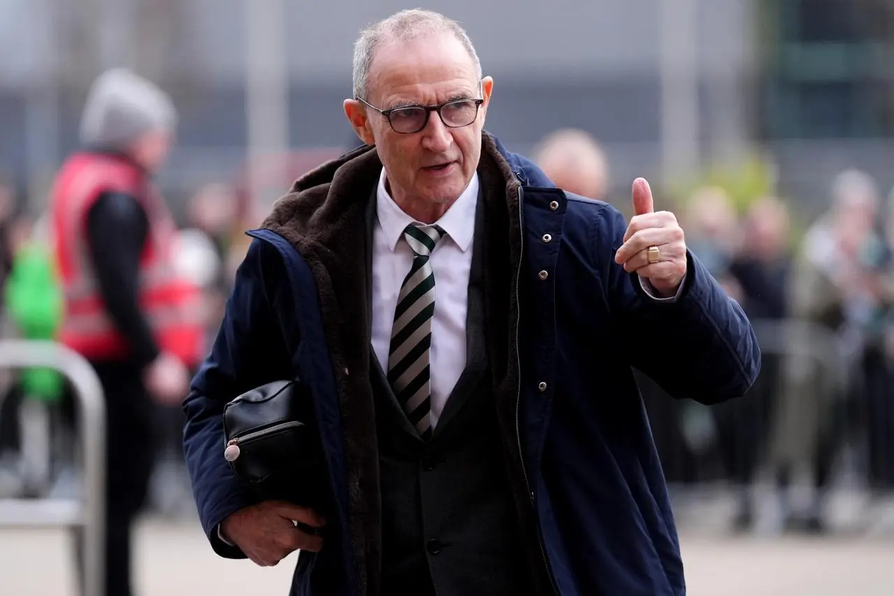 Martin O'Neill arrives at Celtic Park