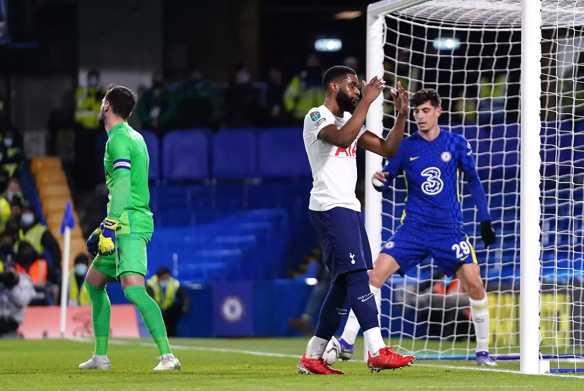 Tanganga heads against Ben Davies to gift Chelsea a second goal