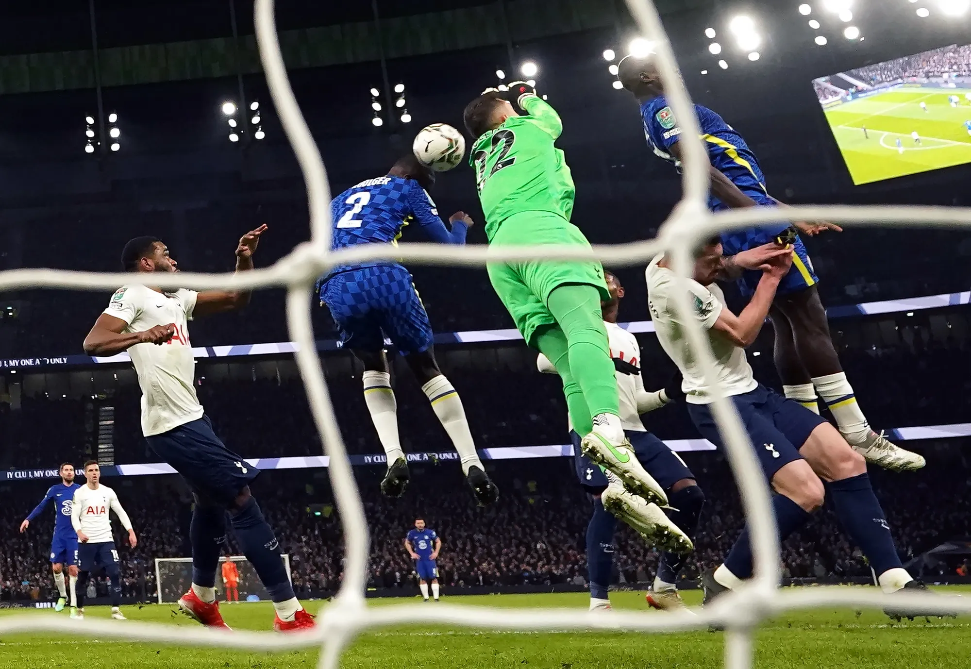 Antonio Rudiger scores the only goal in the second-leg against Tottenham