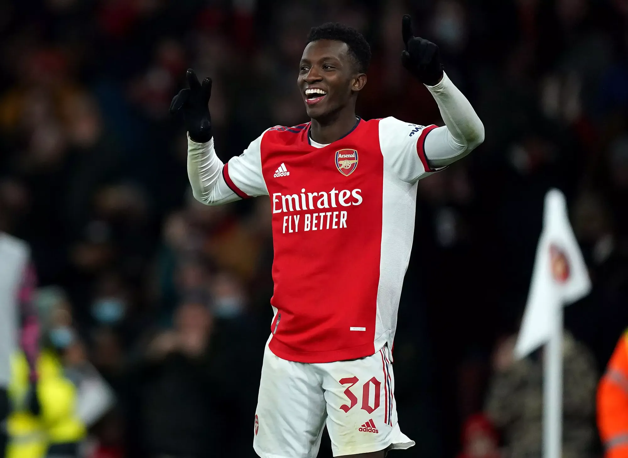 Eddie Nketiah could be joining former Arsenal legend Patrick Vieira at Selhurst Park