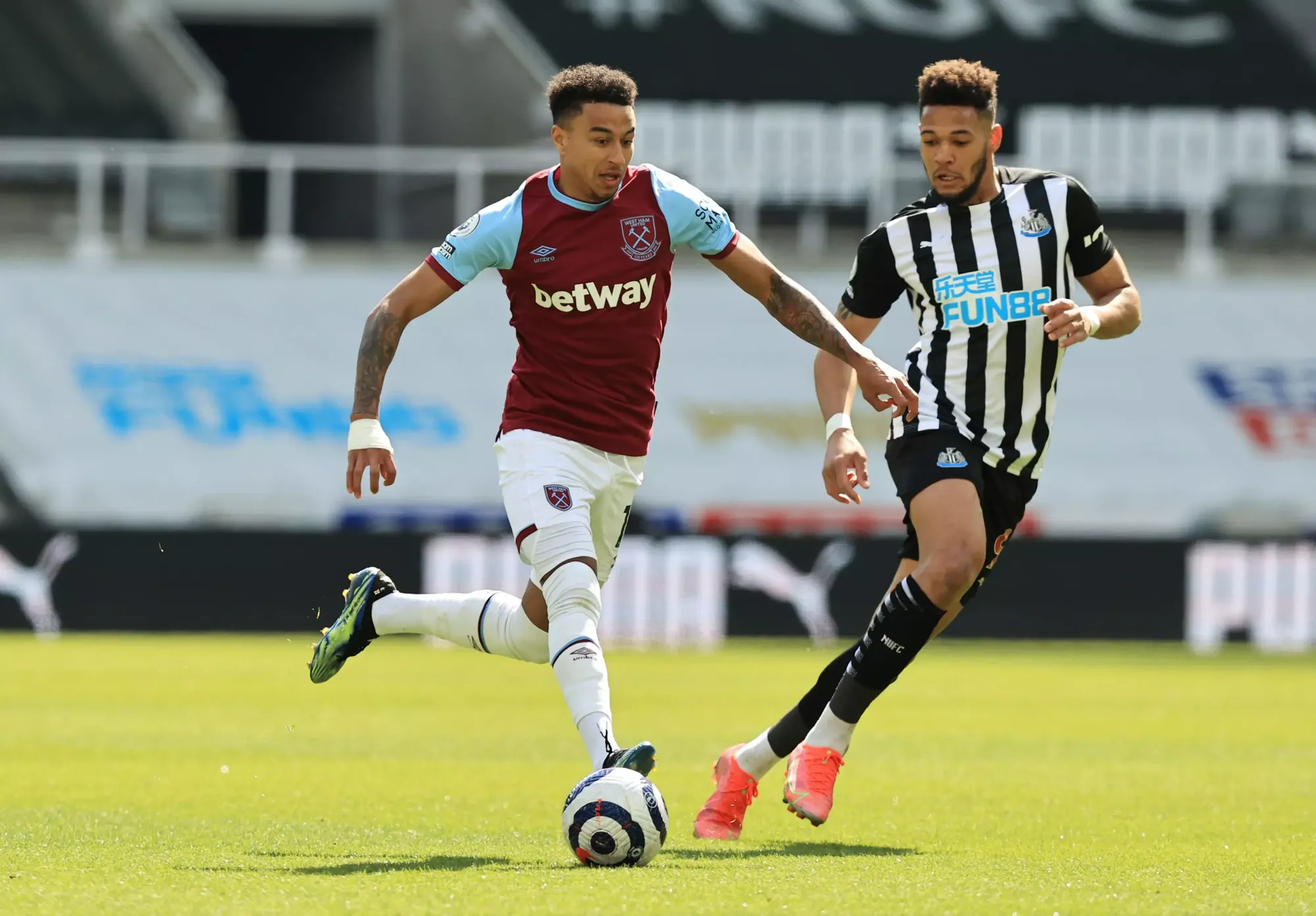 Jesse Lingard during his successful loan spell with West Ham