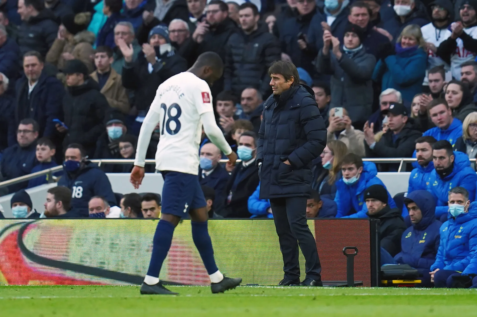 Tanguy Ndombele gets booed as he trudges off after being substituted