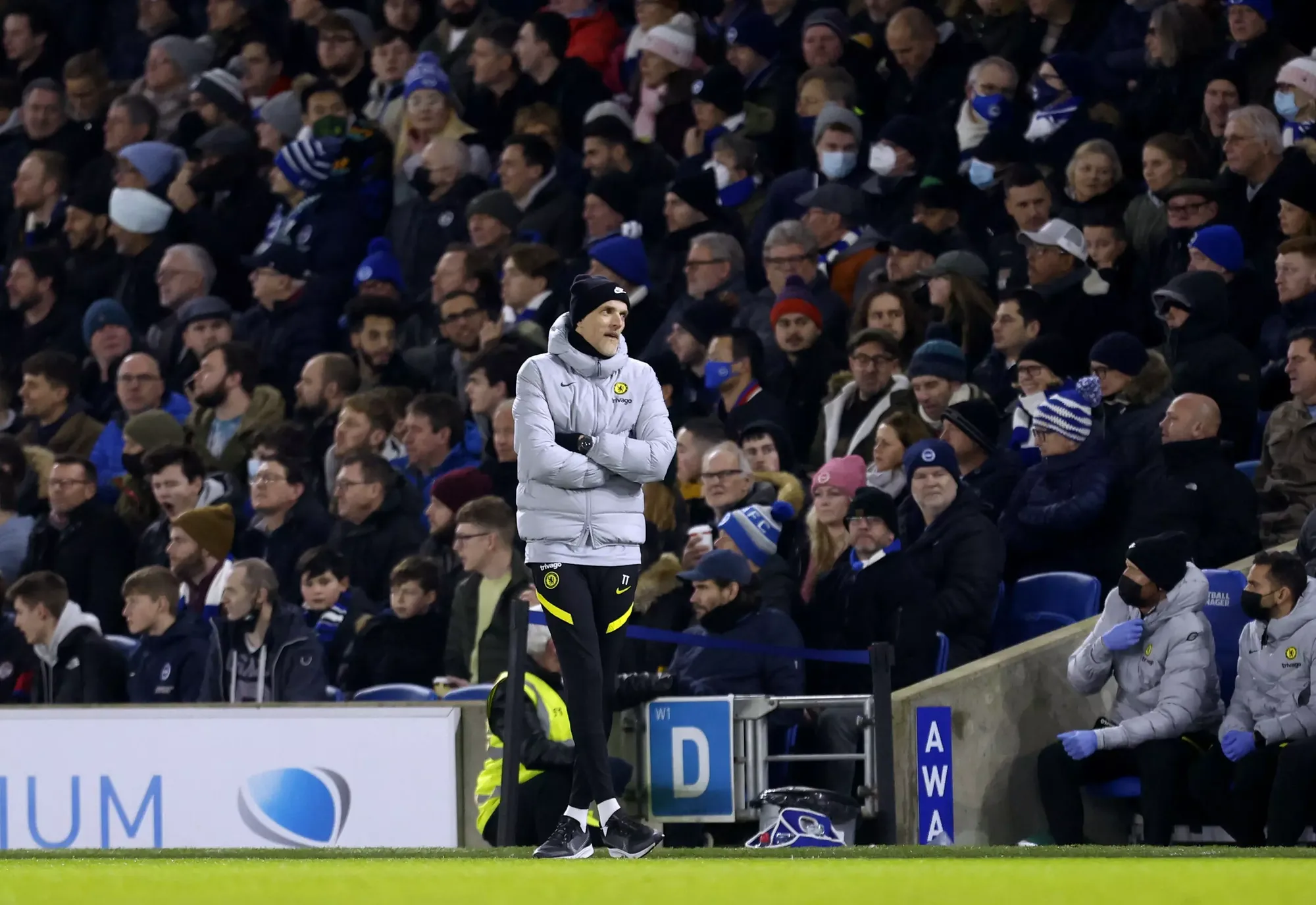 A frustrated Thomas Tuchel turns away on the touchline