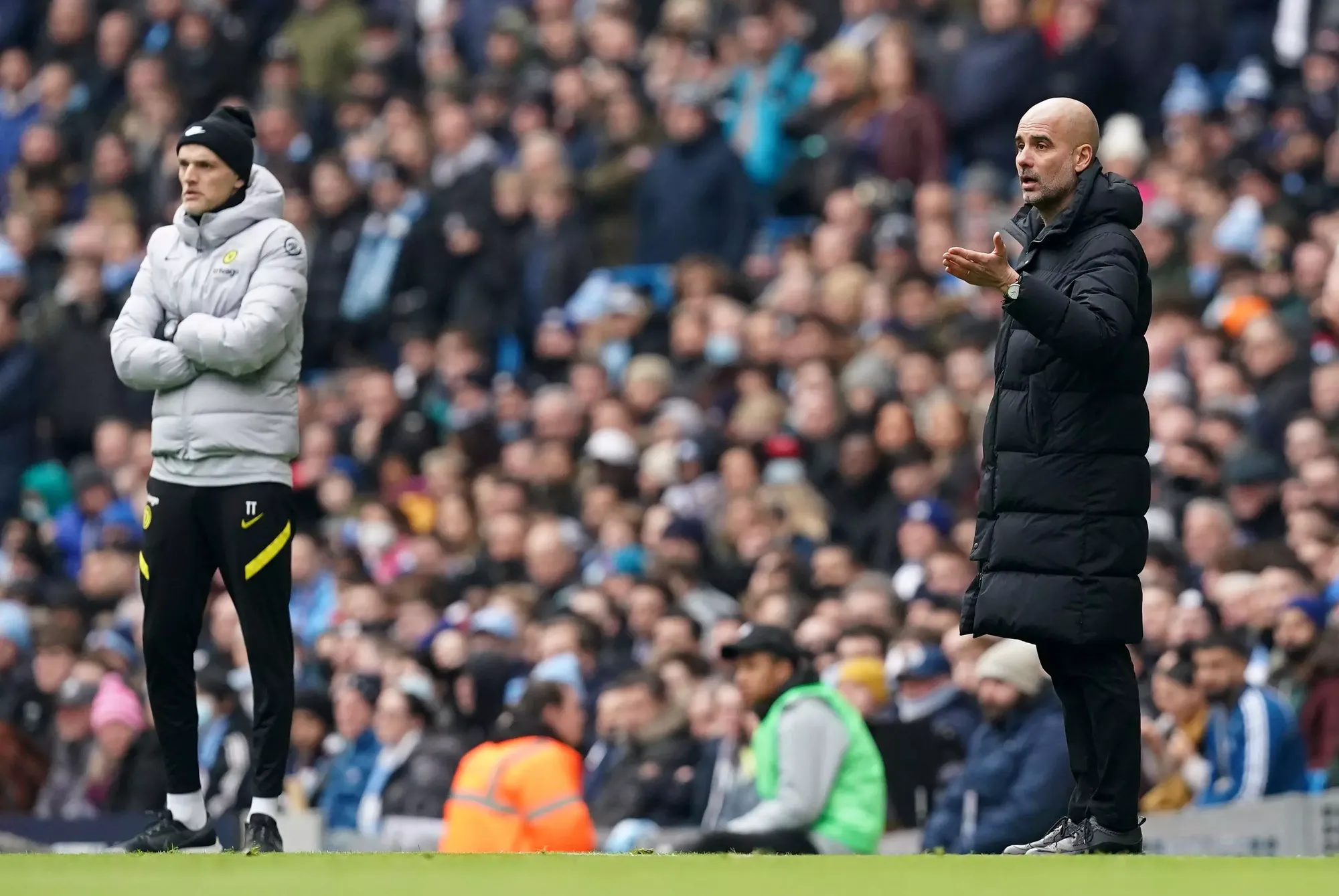 Thomas Tuchel on the touchline when Chelsea faced Manchester City