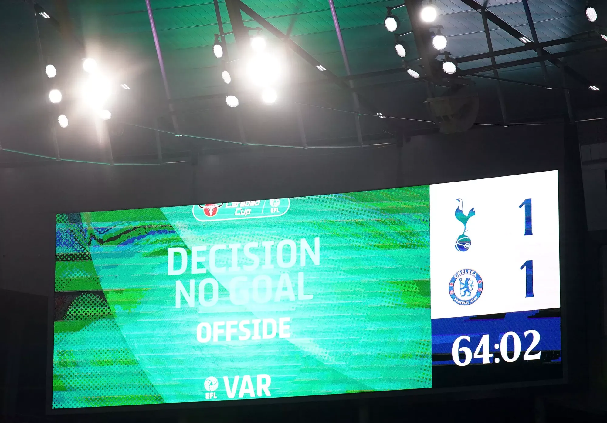 VAR was called into action three times on the night