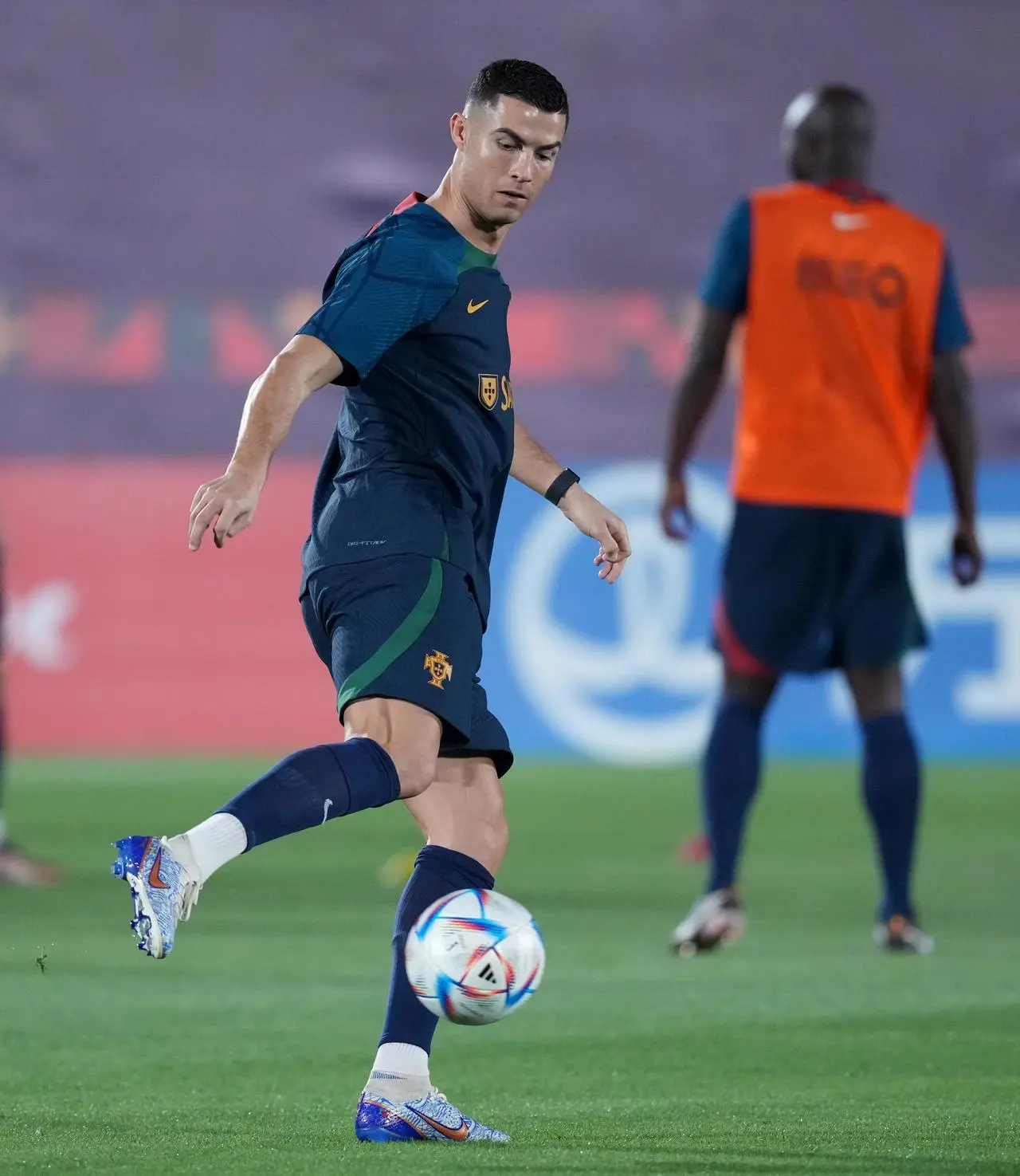 Cristiano Ronaldo training with Portugal