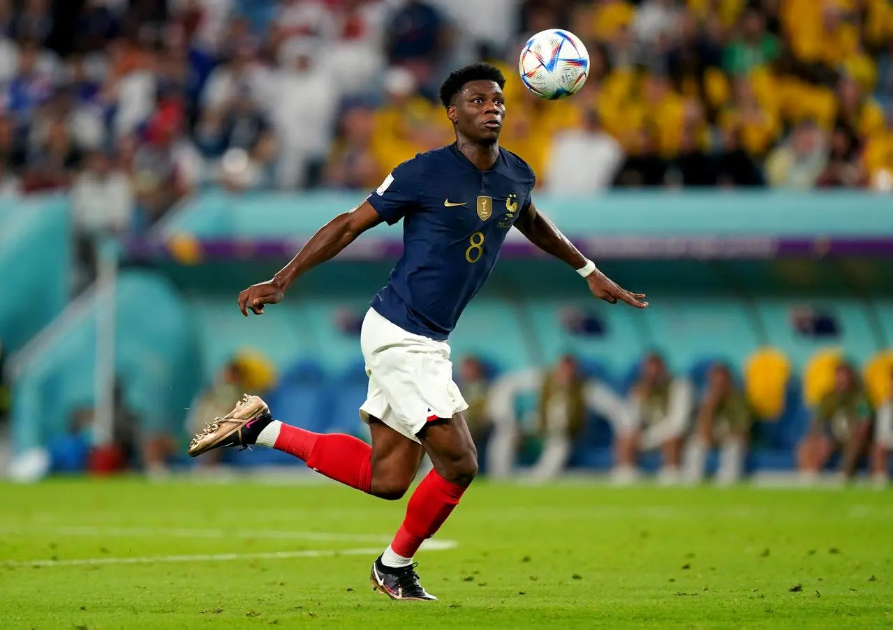 Aurelien Tchouameni in action for France