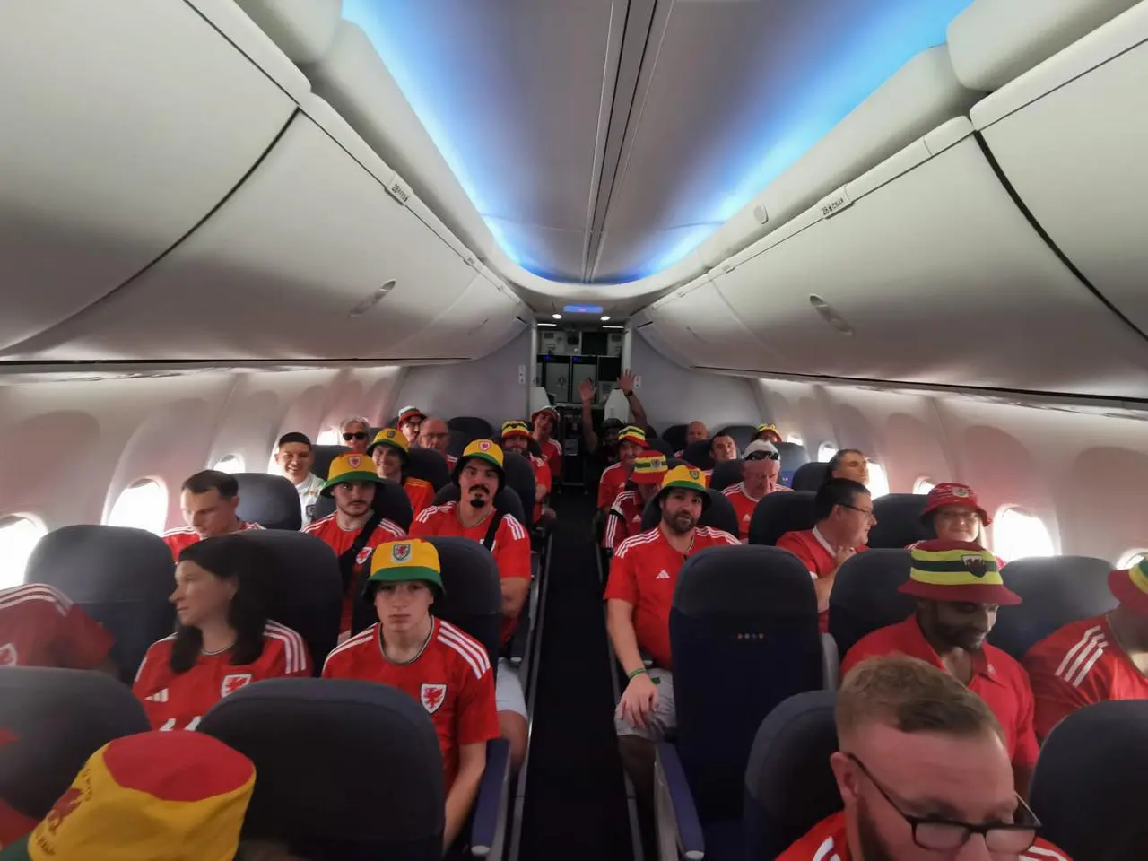 A shuttle flight took Wales fans from the UAE to Qatar 