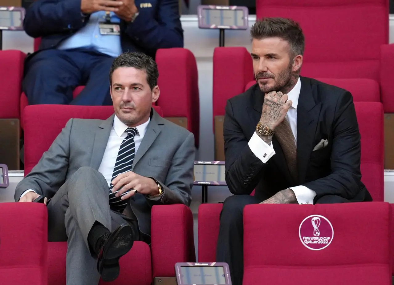 David Beckham watches England v Iran 