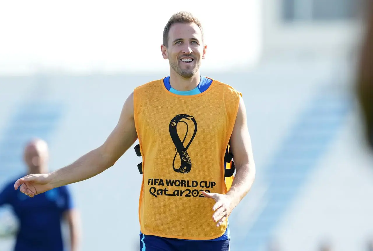 England’s Harry Kane during a training session 