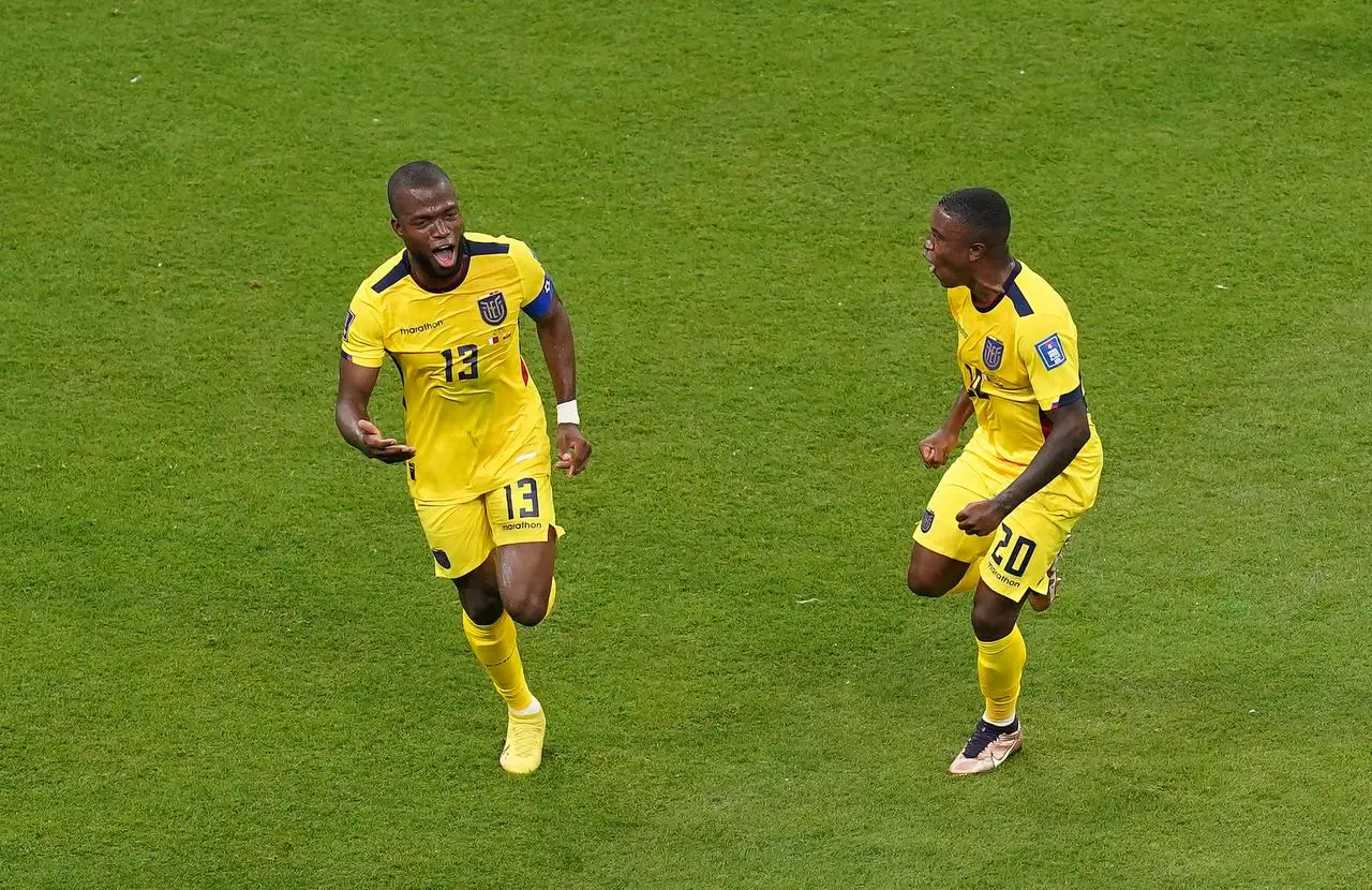 Ecuador’s Enner Valencia celebrates