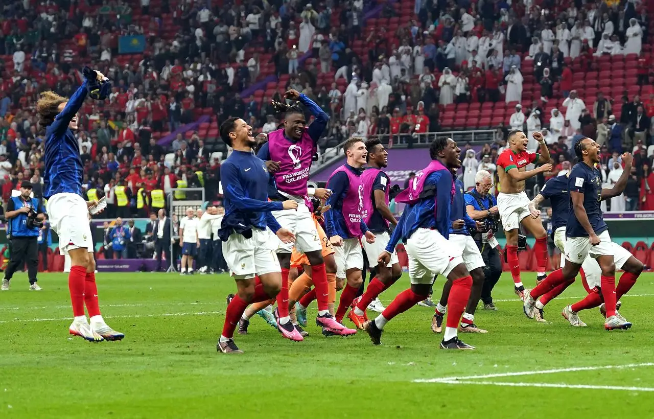 France players celebrate