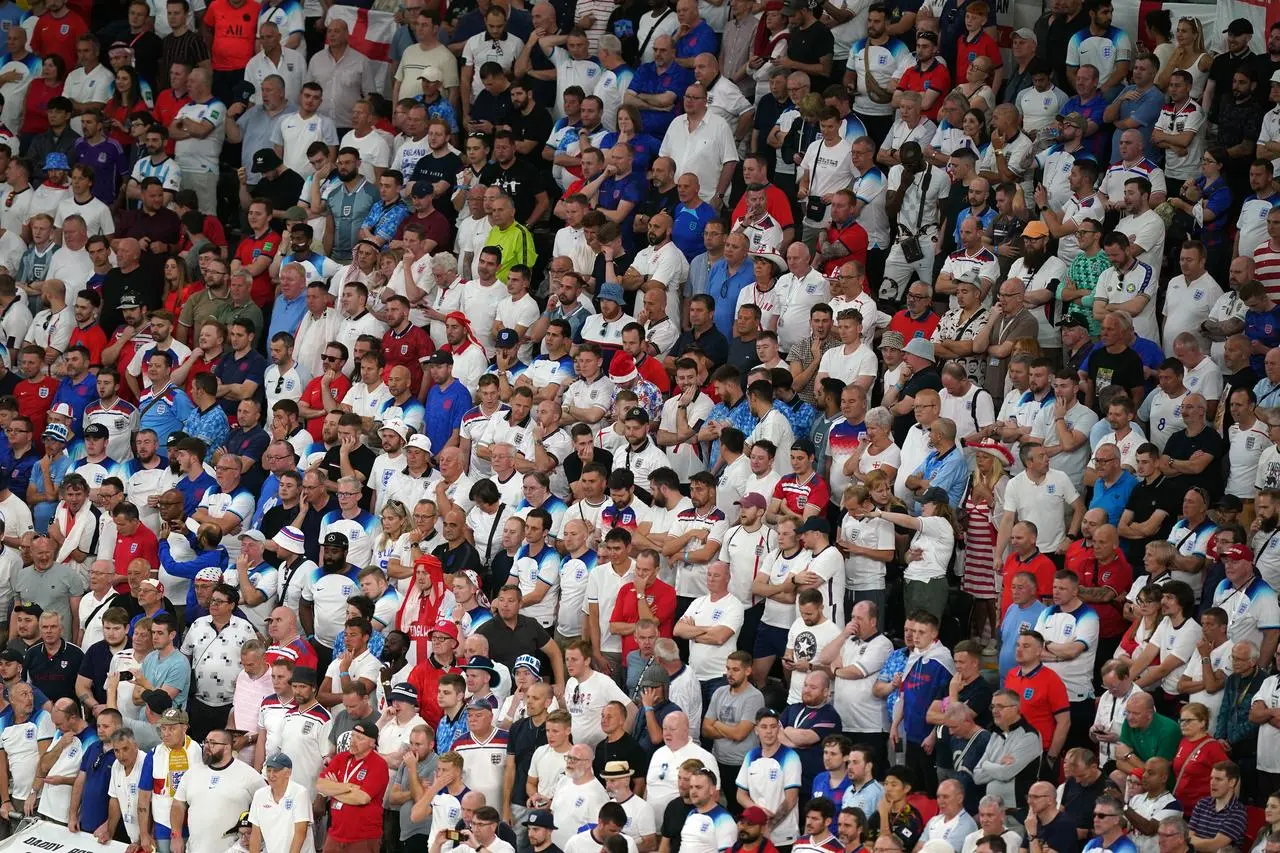 England fans look on from the stands