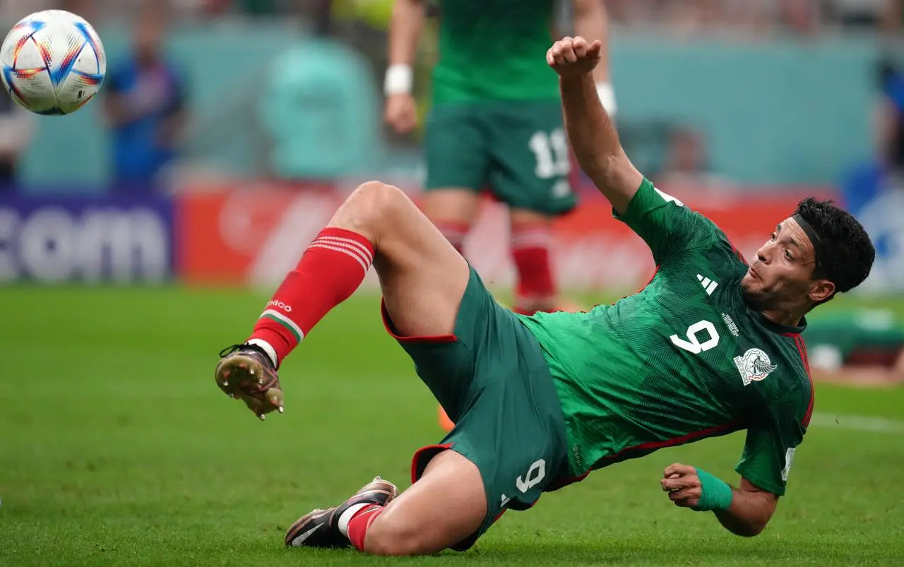 Mexico’s Raul Jimenez during the FIFA World Cup Group C match at the Lusail Stadium in Lusail, Qatar