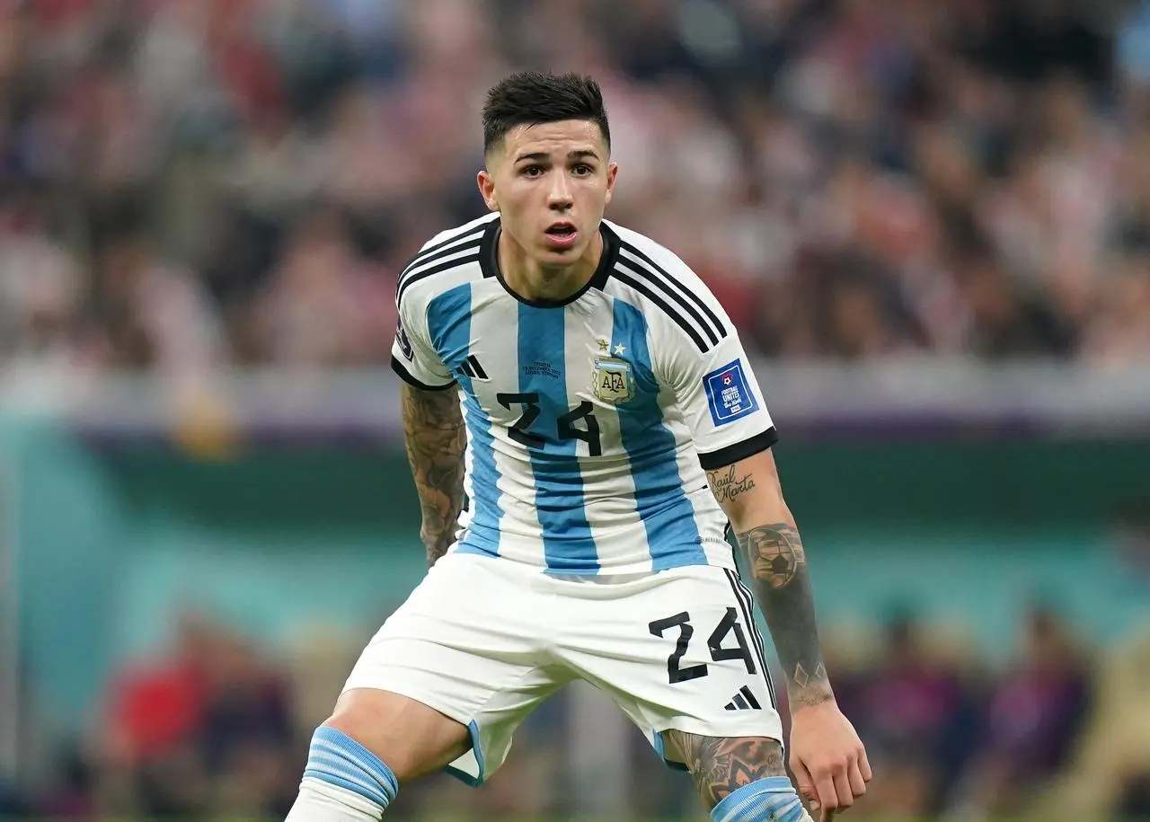 Argentina’s Enzo Fernandez during the FIFA World Cup Semi-Final match at the Lusail Stadium in Lusail, Qatar