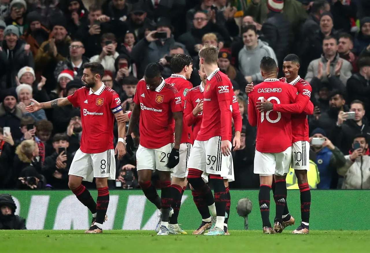 Manchester United celebrate